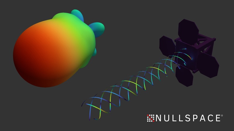 Resultados de simulación electromagnetica de alta fidelidad en Nullspace EM de una antena de cuádruple hélice en un cubesat Resultados de simulación electromagnetica de alta fidelidad en Nullspace EM de una antena de cuádruple hélice en un cubesat